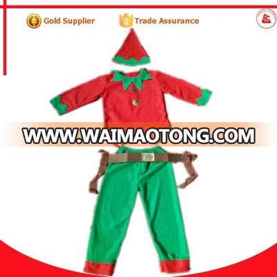 custom made white christmas costumes cosplay party elf costume for kids